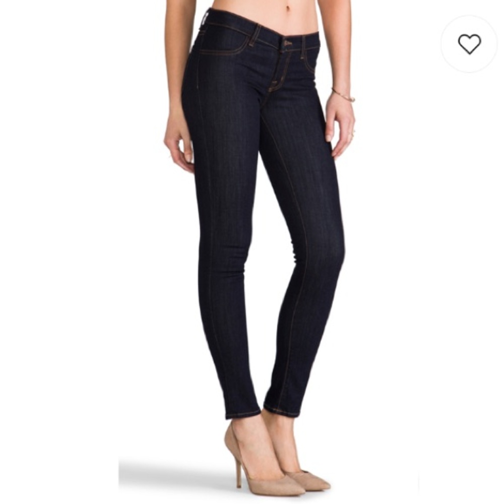 J BRAND Midrise Super Skinny Starless Denim Jean 25